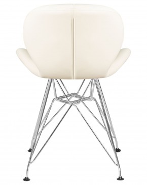 Стул обеденный DOBRIN BUTTERFLY CHROME, ножки хром, цвет кремовый в Александровском - alexsandrovskoe.ok-mebel.com | фото 5