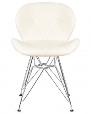 Стул обеденный DOBRIN BUTTERFLY CHROME, ножки хром, цвет кремовый в Александровском - alexsandrovskoe.ok-mebel.com | фото 6