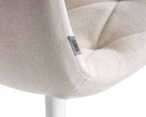 Стул обеденный DOBRIN CHILLY ROMBO, Бежевый Simple 44, основание белое в Александровском - alexsandrovskoe.ok-mebel.com | фото 10