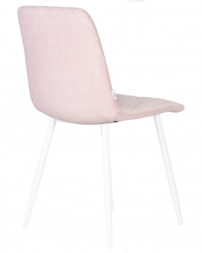 Стул обеденный DOBRIN CHILLY ROMBO, Розовый Simple 03, основание белый в Александровском - alexsandrovskoe.ok-mebel.com | фото 4