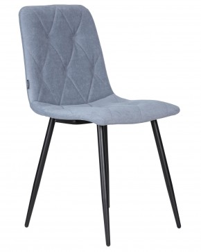 Стул обеденный DOBRIN CHILLY ROMBO, Серо-голубой Simple 26, основание черное в Александровском - alexsandrovskoe.ok-mebel.com | фото 2