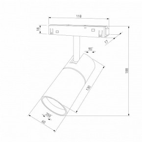 Светильник на штанге Elektrostandard Slim Magnetic a069471 в Александровском - alexsandrovskoe.ok-mebel.com | фото 4