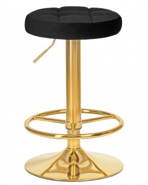 Табурет барный DOBRIN BRUNO GOLD, черный велюр (MJ9-101) в Александровском - alexsandrovskoe.ok-mebel.com | фото 3