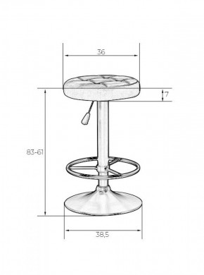 Табурет барный DOBRIN BRUNO LM-5008 (чёрно-белый) в Александровском - alexsandrovskoe.ok-mebel.com | фото 2