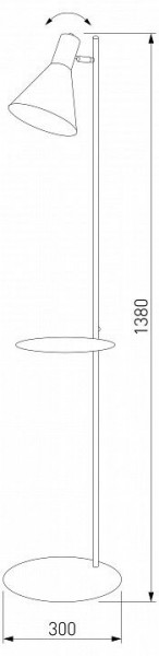 Торшер с полкой TK Lighting Jump 5864 Jump в Александровском - alexsandrovskoe.ok-mebel.com | фото 2