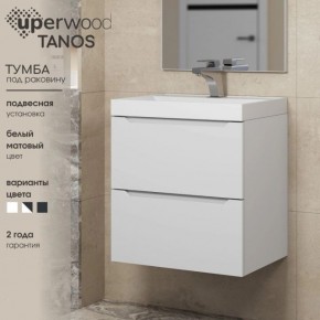 Тумба под раковину Uperwood Tanos 70 см, подвесная, белая матовая в Александровском - alexsandrovskoe.ok-mebel.com | фото 5