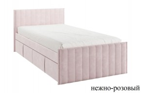 ТВИКС Кровать с ящиками 900 (нежно-розовый) в Александровском - alexsandrovskoe.ok-mebel.com | фото