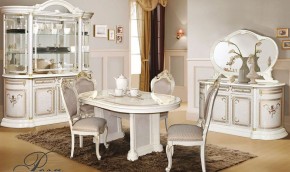 Витрина 2-х дверная (01.322) Роза (беж) в Александровском - alexsandrovskoe.ok-mebel.com | фото 2