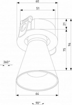 Встраиваемый светильник Elektrostandard Bell 25097/LED 8W 3000K белый в Александровском - alexsandrovskoe.ok-mebel.com | фото 5