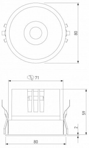 Встраиваемый светильник Elektrostandard Forte a069412 в Александровском - alexsandrovskoe.ok-mebel.com | фото 7