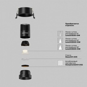 Встраиваемый светильник Maytoni Dip DL115-10W-2.7K-B в Александровском - alexsandrovskoe.ok-mebel.com | фото 3