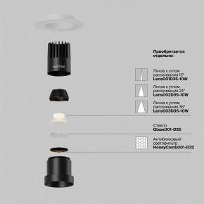Встраиваемый светильник Maytoni Dip DL120-10W-2.7K-TRS-B в Александровском - alexsandrovskoe.ok-mebel.com | фото 3