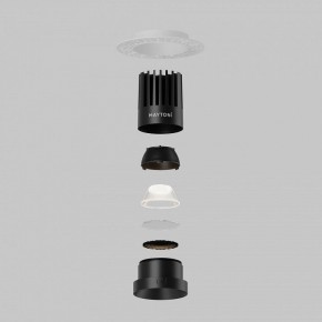 Встраиваемый светильник Maytoni Dip DL121-15W-4K-TRS-B в Александровском - alexsandrovskoe.ok-mebel.com | фото 8
