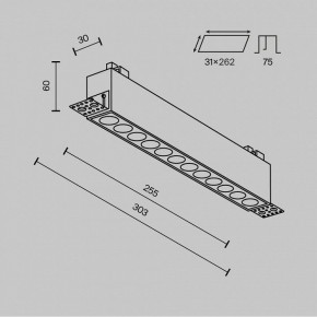 Встраиваемый светильник Maytoni Points DL065-20W3-6K-TRS-B в Александровском - alexsandrovskoe.ok-mebel.com | фото 6