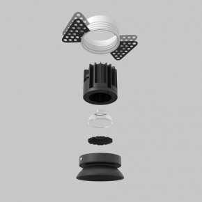 Встраиваемый светильник Maytoni Round DL058-7W2.7K-TRS-B в Александровском - alexsandrovskoe.ok-mebel.com | фото 5