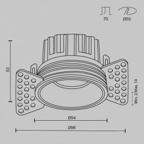 Встраиваемый светильник Maytoni Round DL058-7W2.7K-TRS-B в Александровском - alexsandrovskoe.ok-mebel.com | фото 9