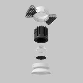 Встраиваемый светильник Maytoni Round DL058-7W2.7K-TRS-W в Александровском - alexsandrovskoe.ok-mebel.com | фото 5