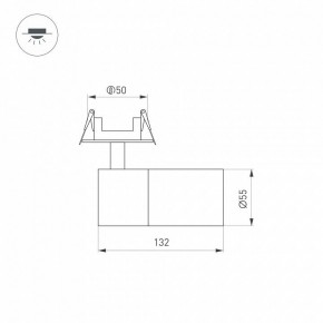 Встраиваемый светильник на штанге Arlight LGD-ARTEMIS-BUILT-FLAP-R55-12W 051798 в Александровском - alexsandrovskoe.ok-mebel.com | фото 3