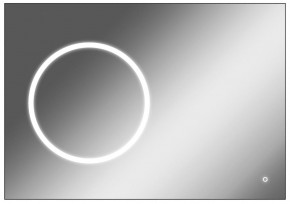 Зеркало Eclipse 100 black с подсветкой Sansa (SE1032Z) в Александровском - alexsandrovskoe.ok-mebel.com | фото