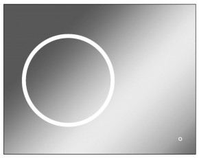 Зеркало Eclipse 90 black с подсветкой Sansa (SE1031Z) в Александровском - alexsandrovskoe.ok-mebel.com | фото
