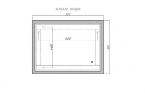 Зеркало Лондон 800х600 с подсветкой Домино (GL7019Z) в Александровском - alexsandrovskoe.ok-mebel.com | фото 8